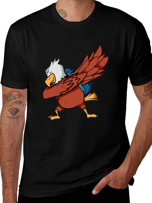 Dabbing Eagle Graphic Tee - Patriotic Style