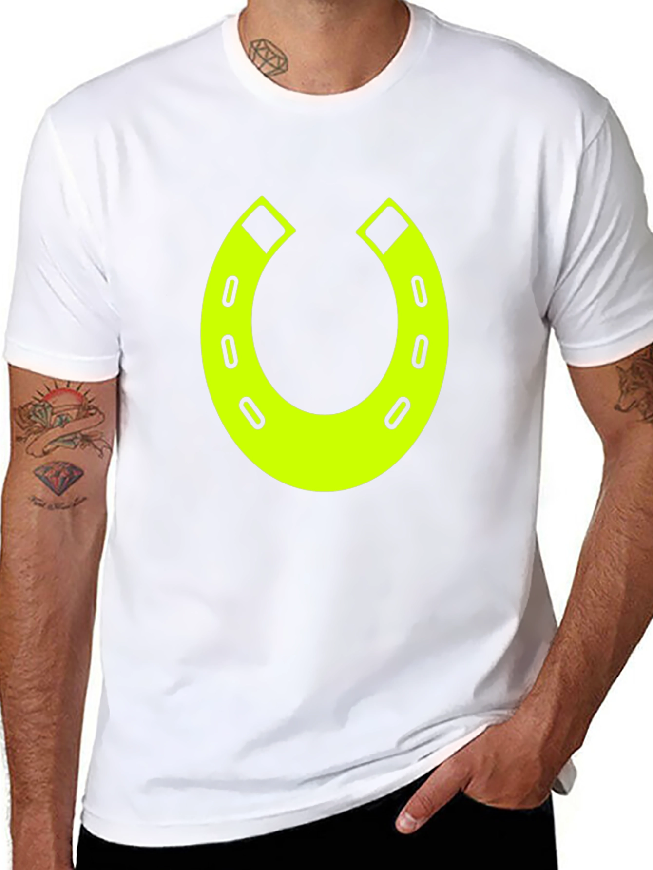 Lucky Horseshoe Graphic Tee - Black