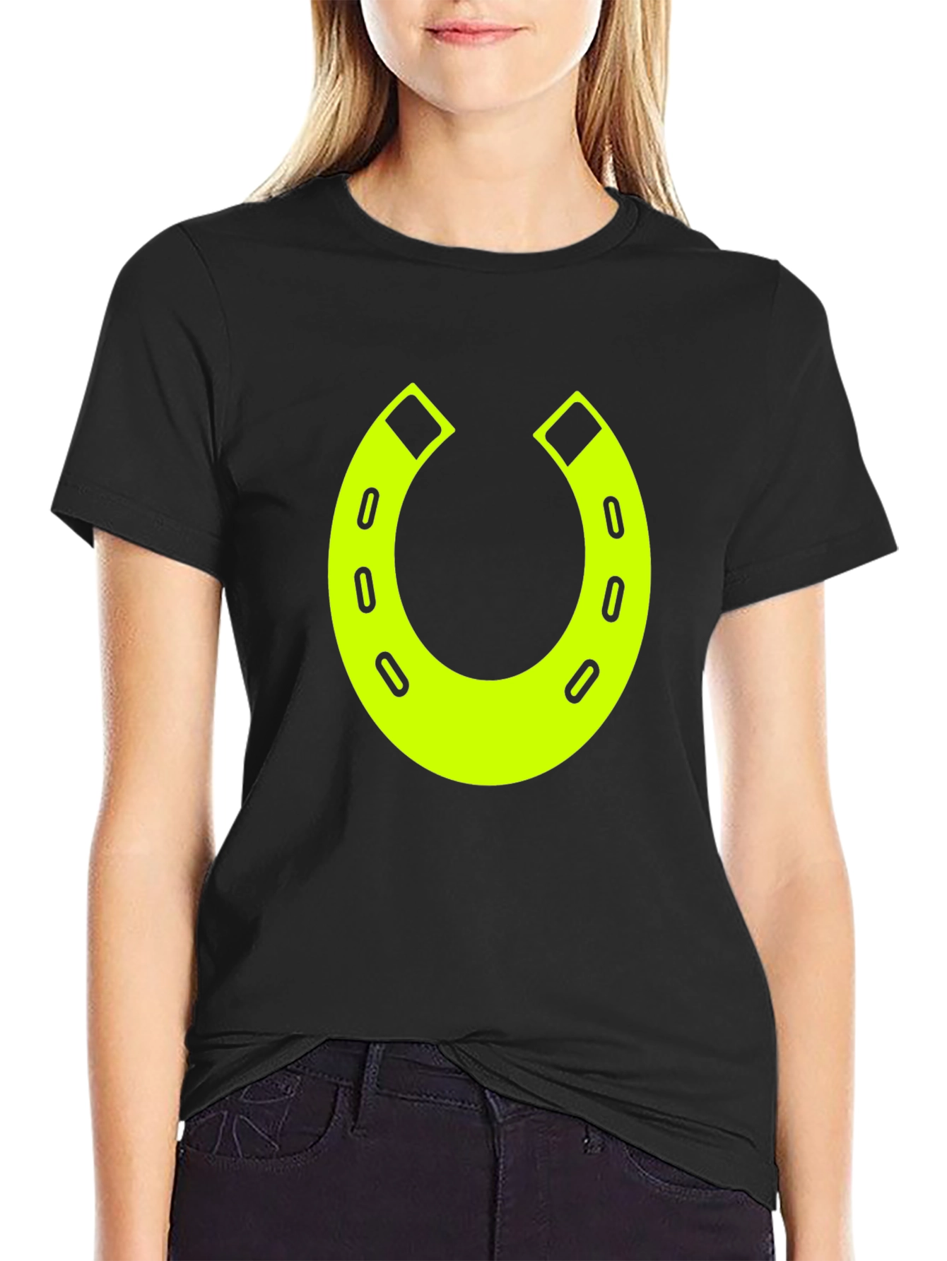 Lucky Horseshoe Graphic Tee - Black