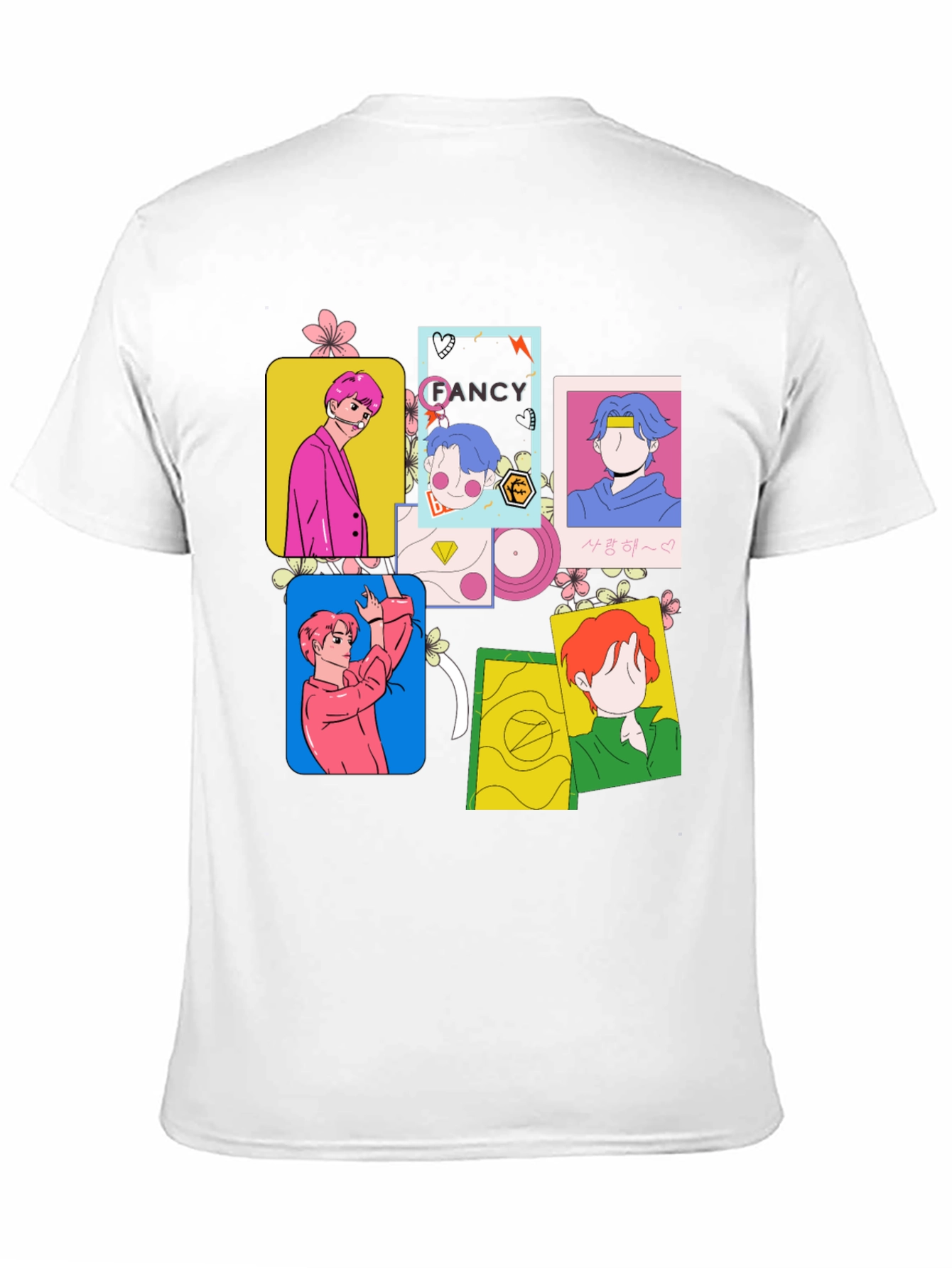Funky K-Pop Inspired Graphic Print Black T-Shirt