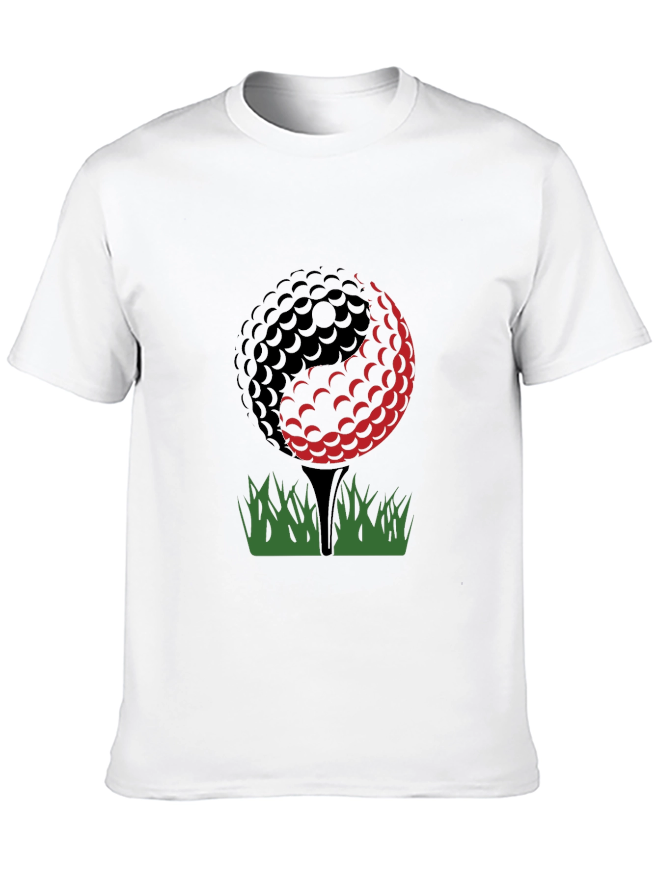 Golf Ball T-Shirt - Black Cotton Tee