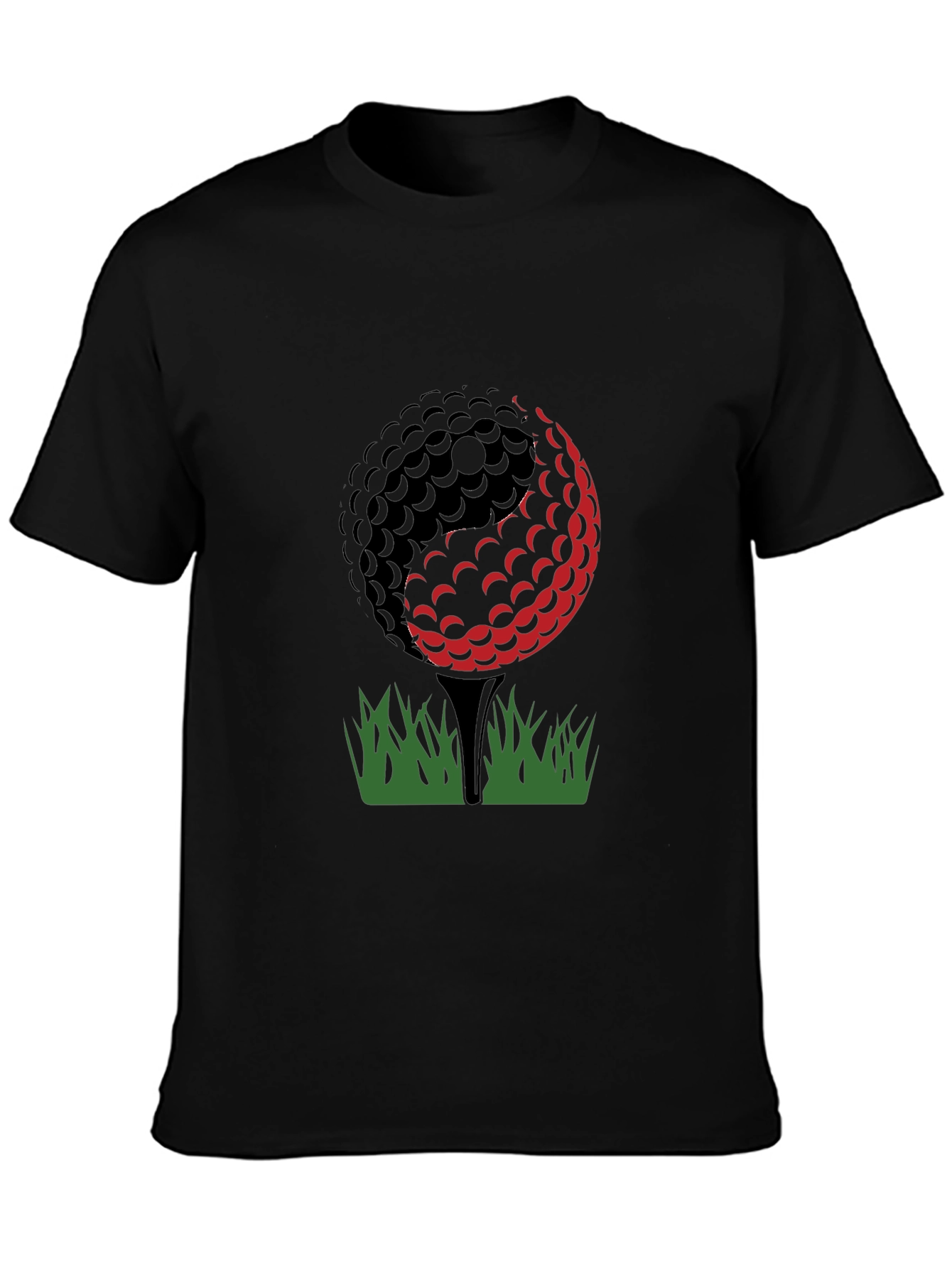 Golf Ball T-Shirt - Black Cotton Tee