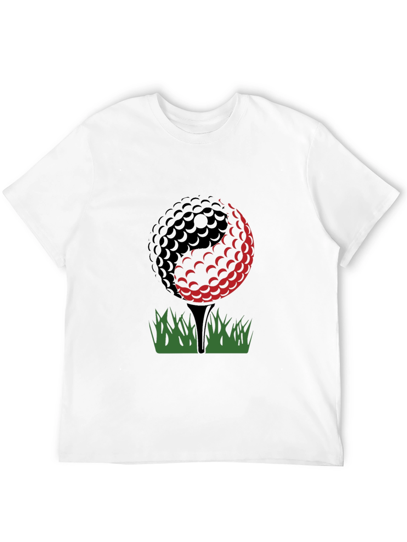 Golf Ball T-Shirt - Black Cotton Tee