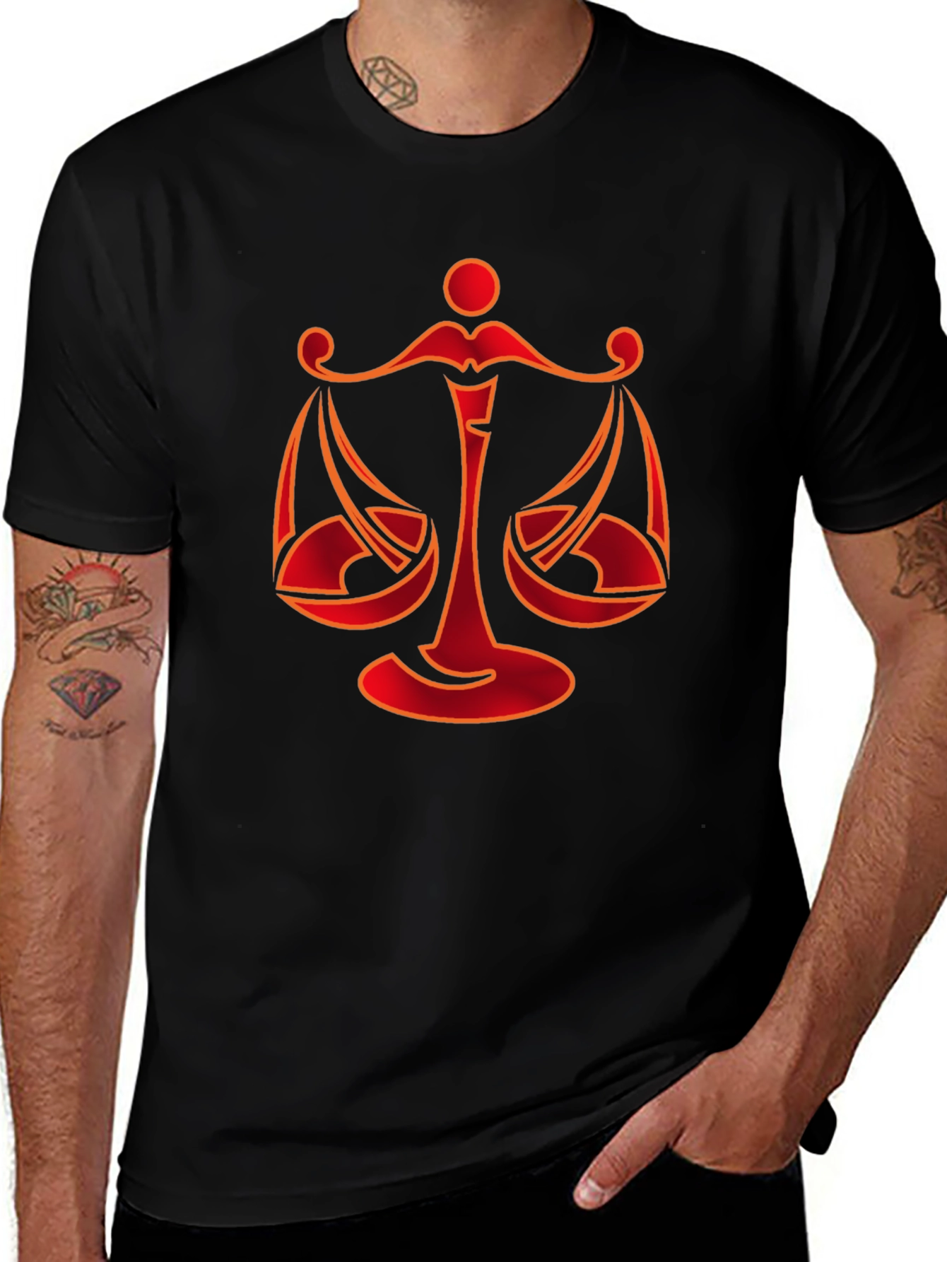 Libra Zodiac Graphic Tee - Stylish Black T-Shirt