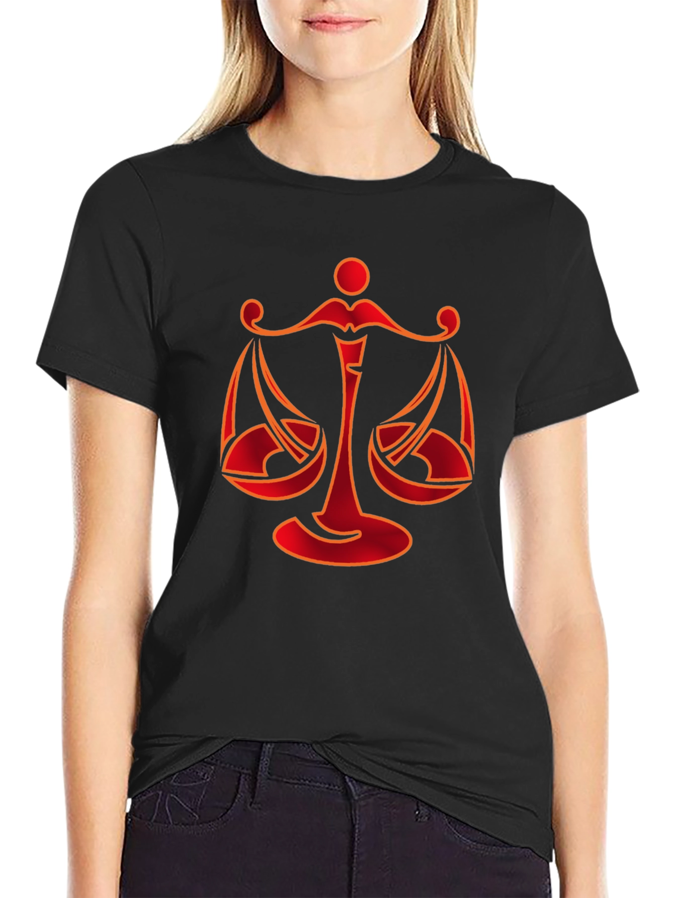 Libra Zodiac Graphic Tee - Stylish Black T-Shirt