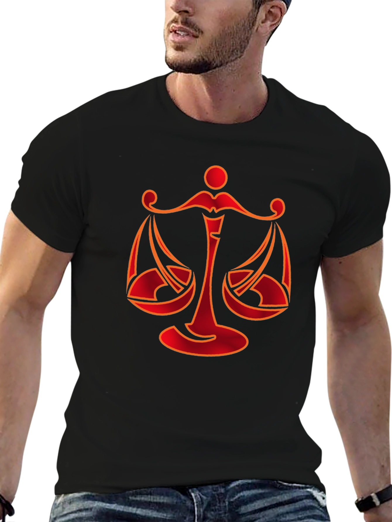 Libra Zodiac Graphic Tee - Stylish Black T-Shirt