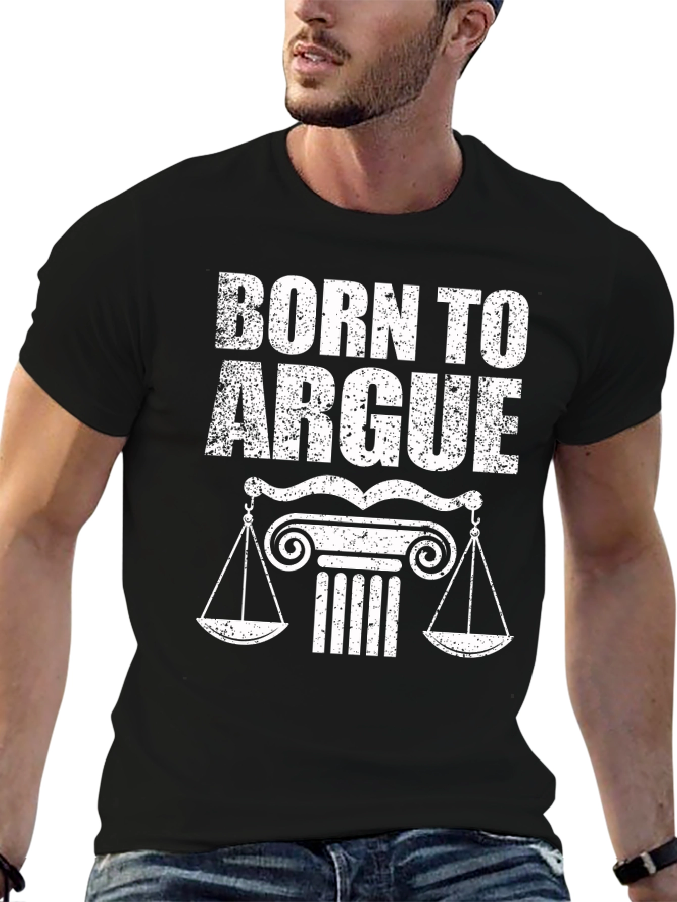 Born to Argue T-Shirt - Scales of Justice