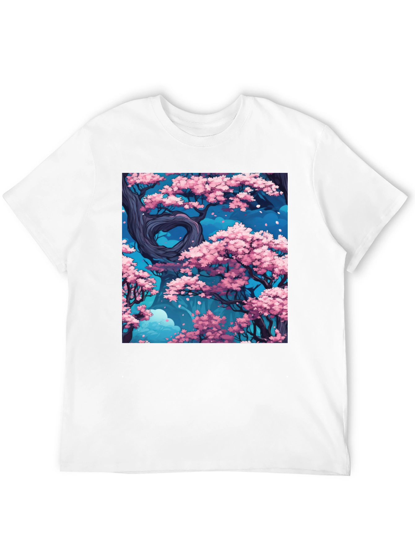 Sakura Tree Graphic Black T-Shirt