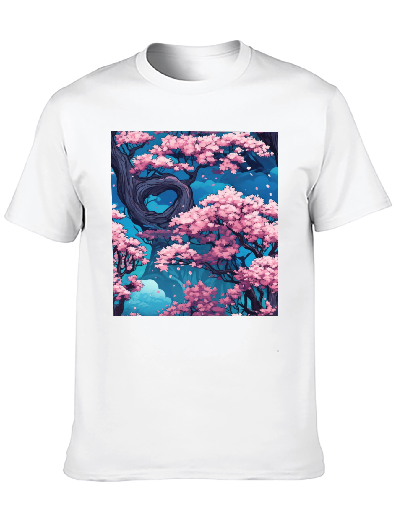 Sakura Tree Graphic Black T-Shirt