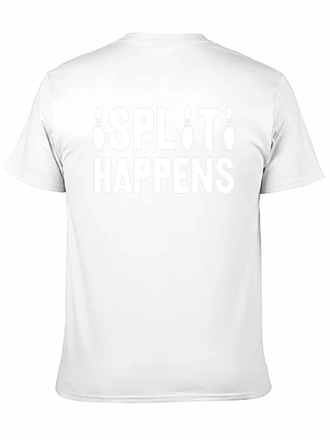 Split Happens Bowling T-Shirt - Black Crew Neck Tee