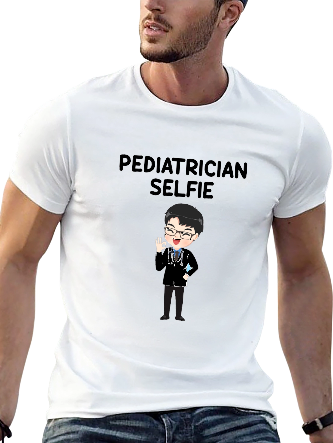 Pediatrician Selfie Graphic T-Shirt