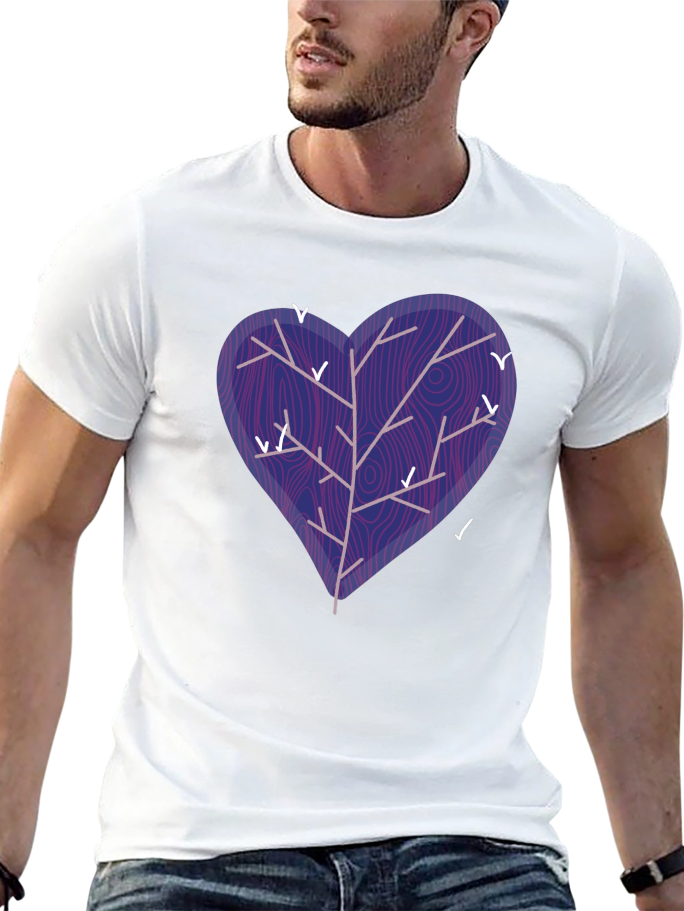 Heart Tree Graphic T-Shirt - Unique Design