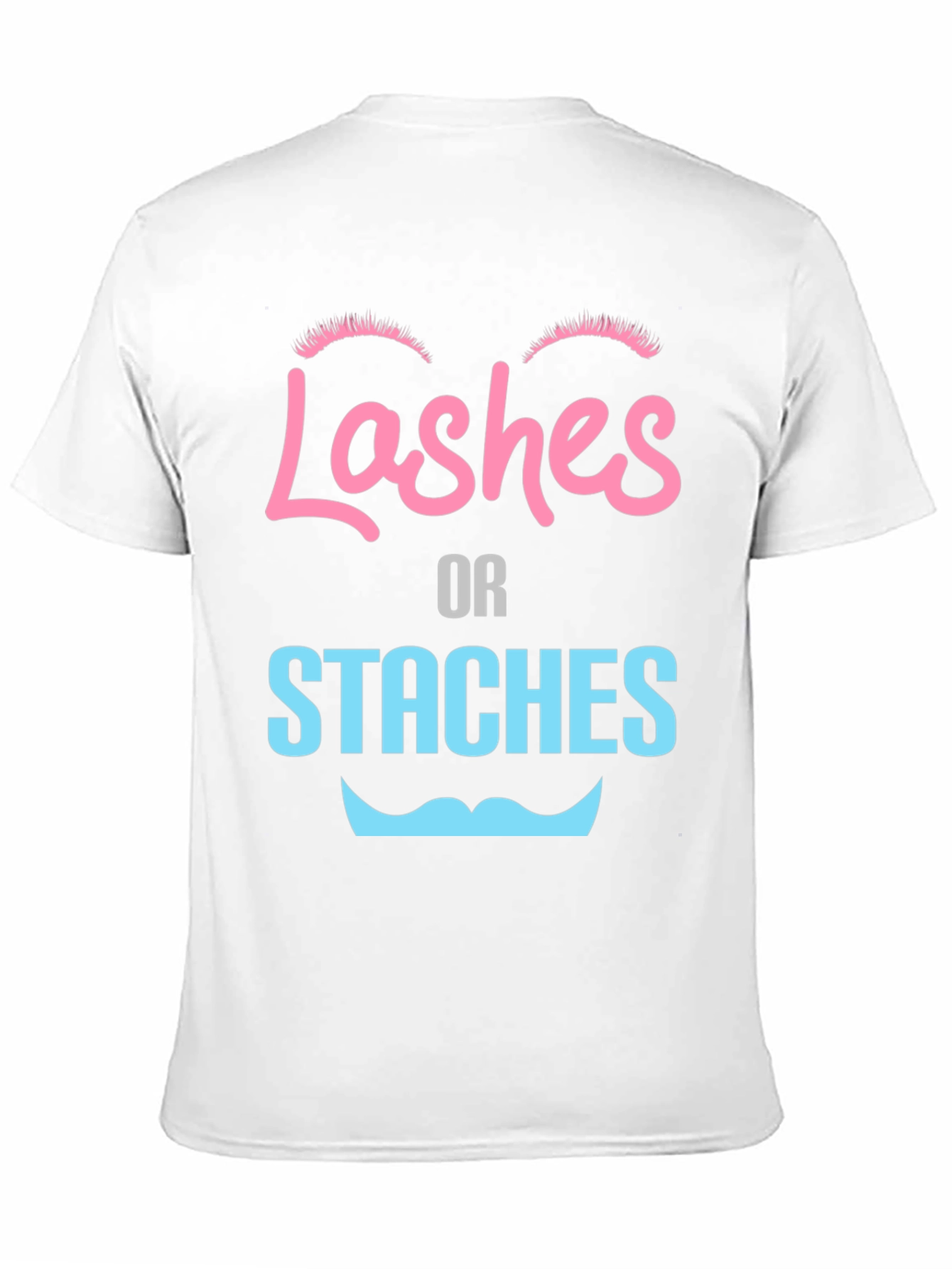 Lashes or Staches Gender Reveal Tee
