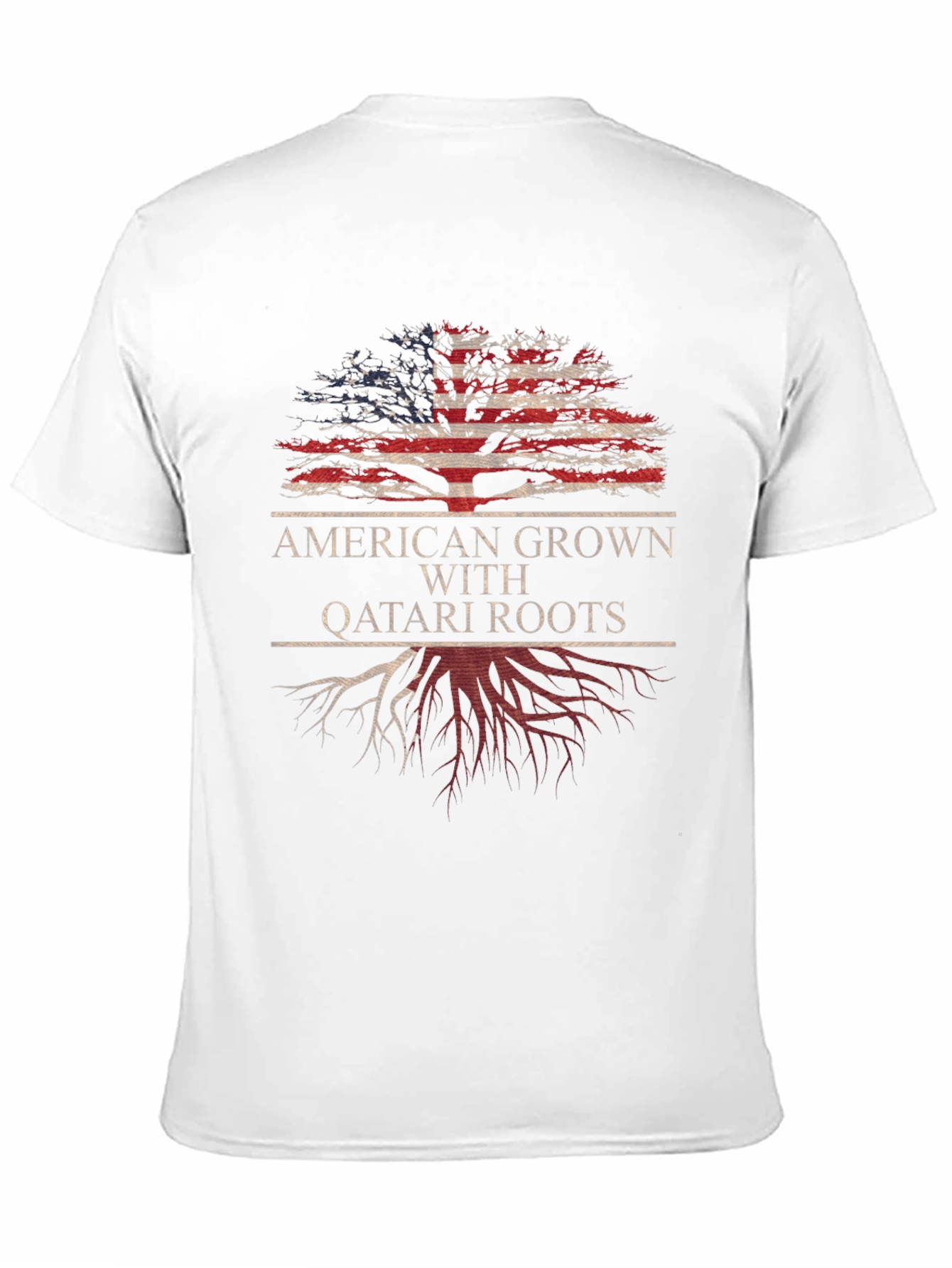 American Grown with Qatari Roots Tree T-Shirt