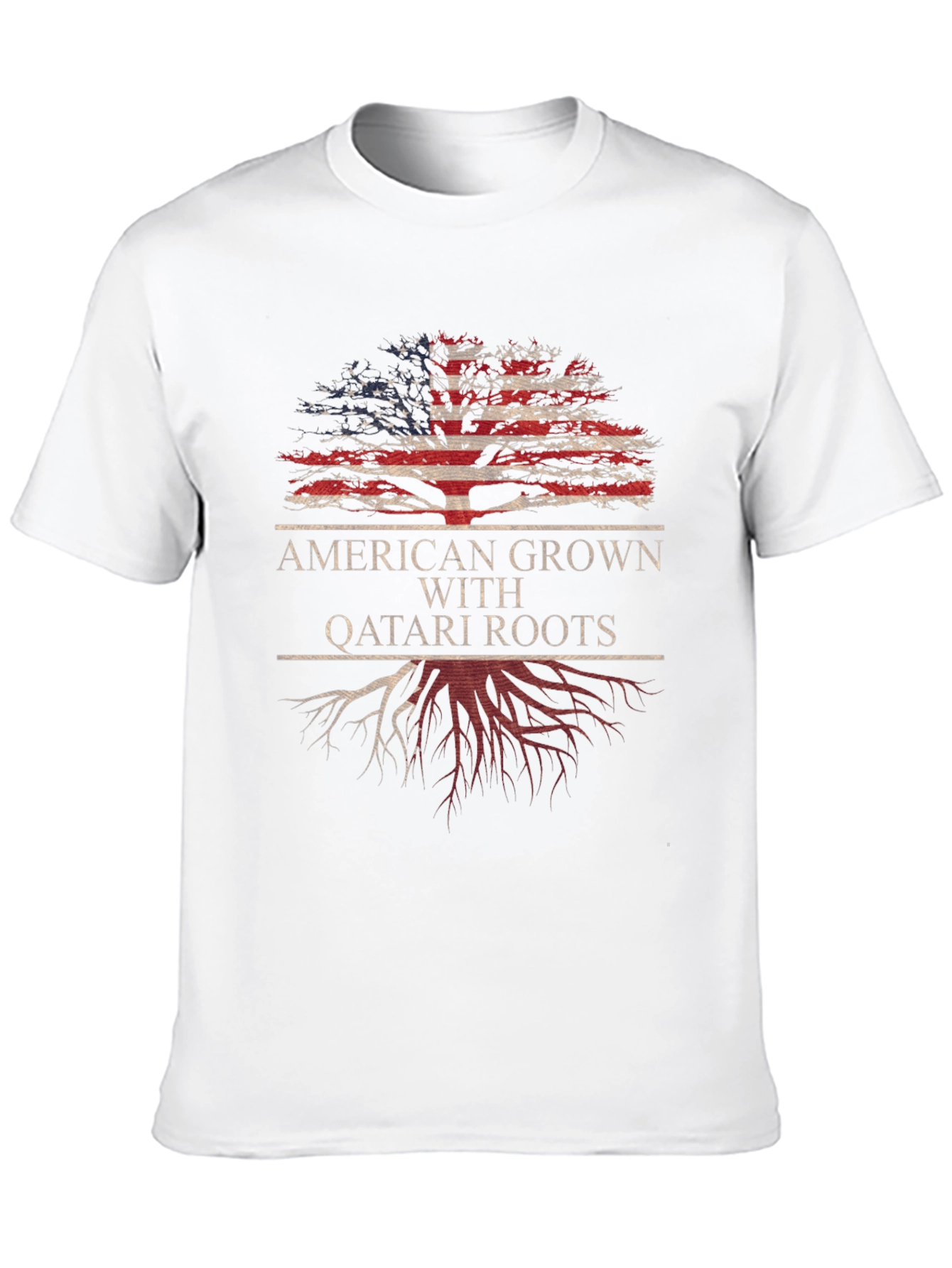 American Grown with Qatari Roots Tree T-Shirt