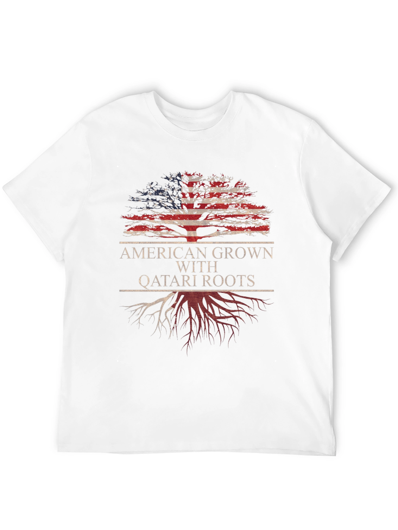 American Grown with Qatari Roots Tree T-Shirt