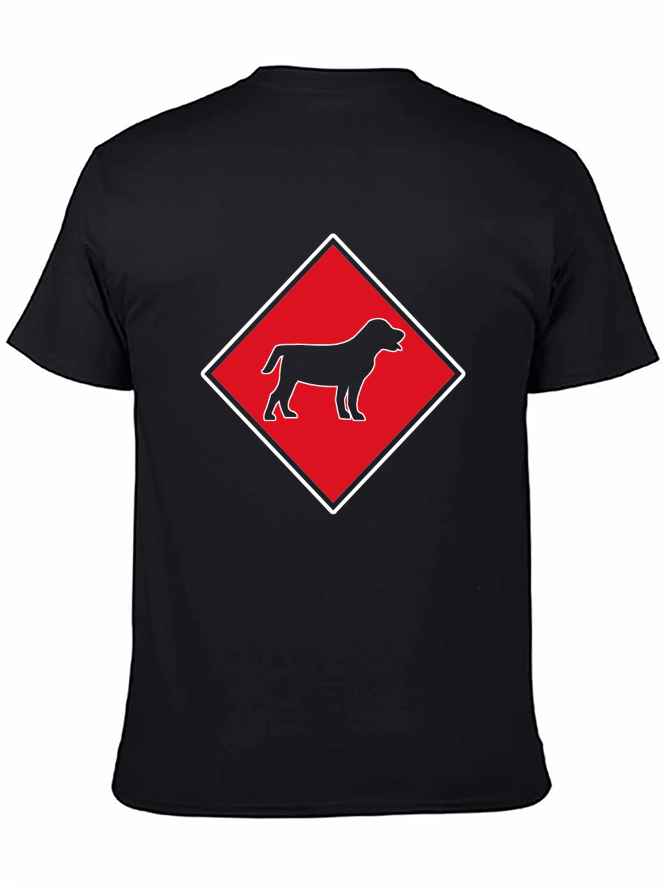 Black Dog Graphic Tee - Diamond Design