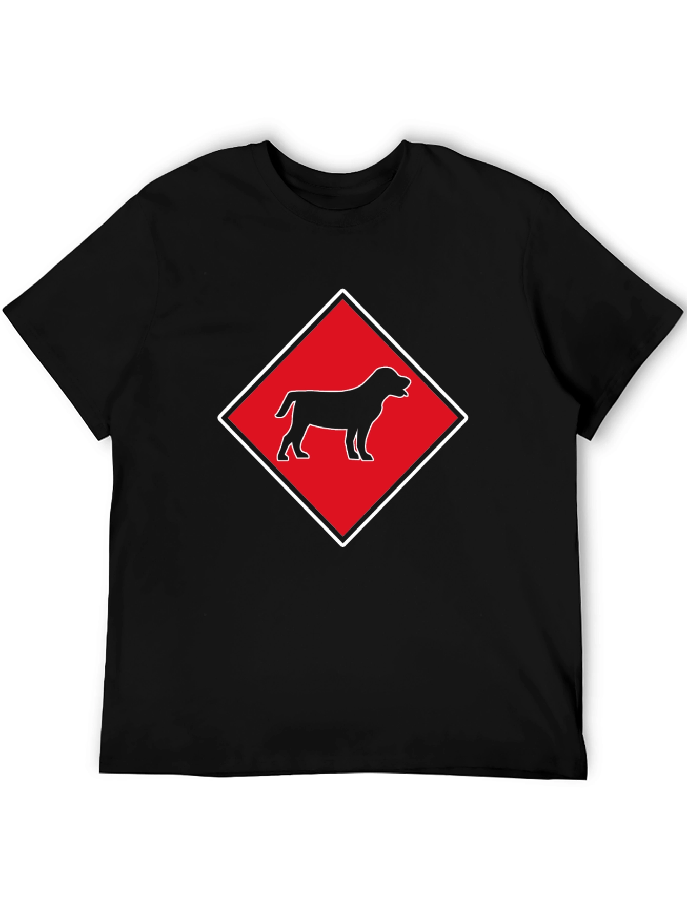 Black Dog Graphic Tee - Diamond Design