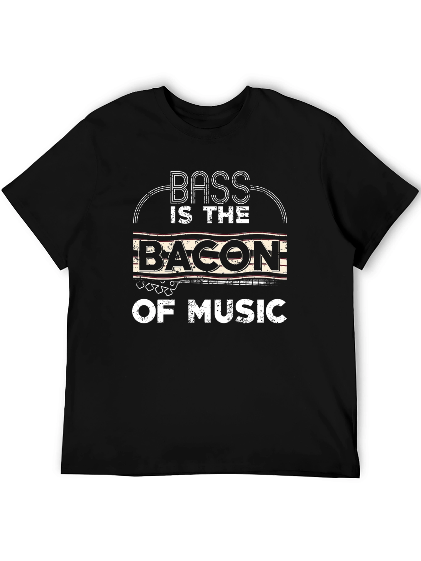Bass is the Bacon of Music Black T-Shirt