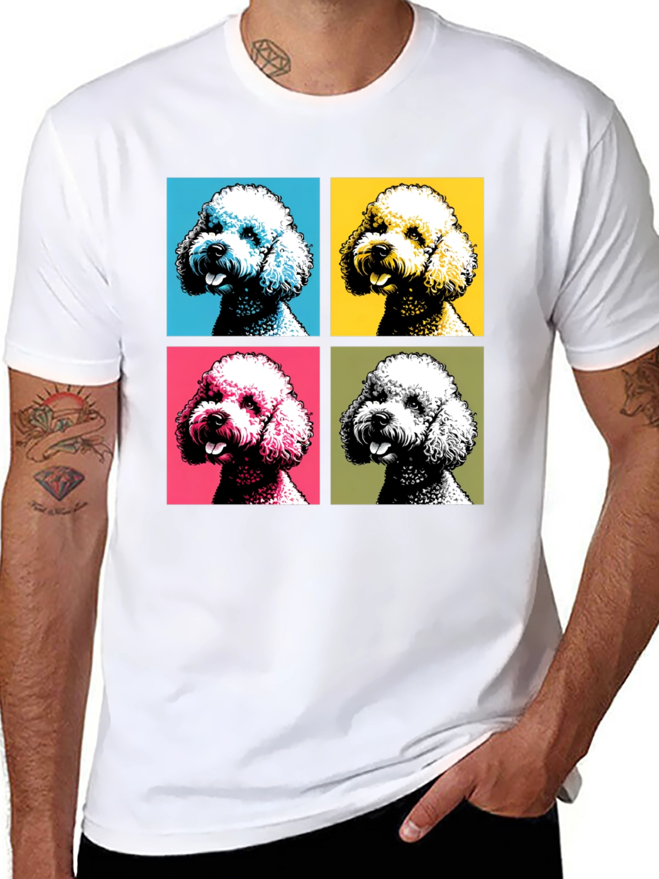 Pop Art Poodle T-Shirt - Unique Graphic Tee