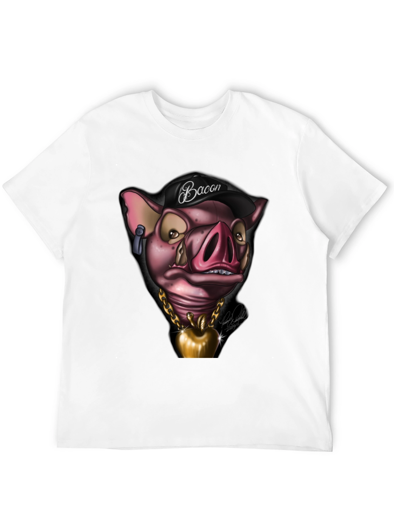 Bacon Pig Graphic Tee - Cool Cartoon Style