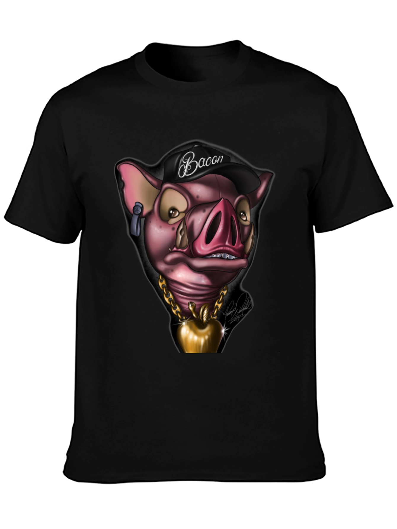 Bacon Pig Graphic Tee - Cool Cartoon Style