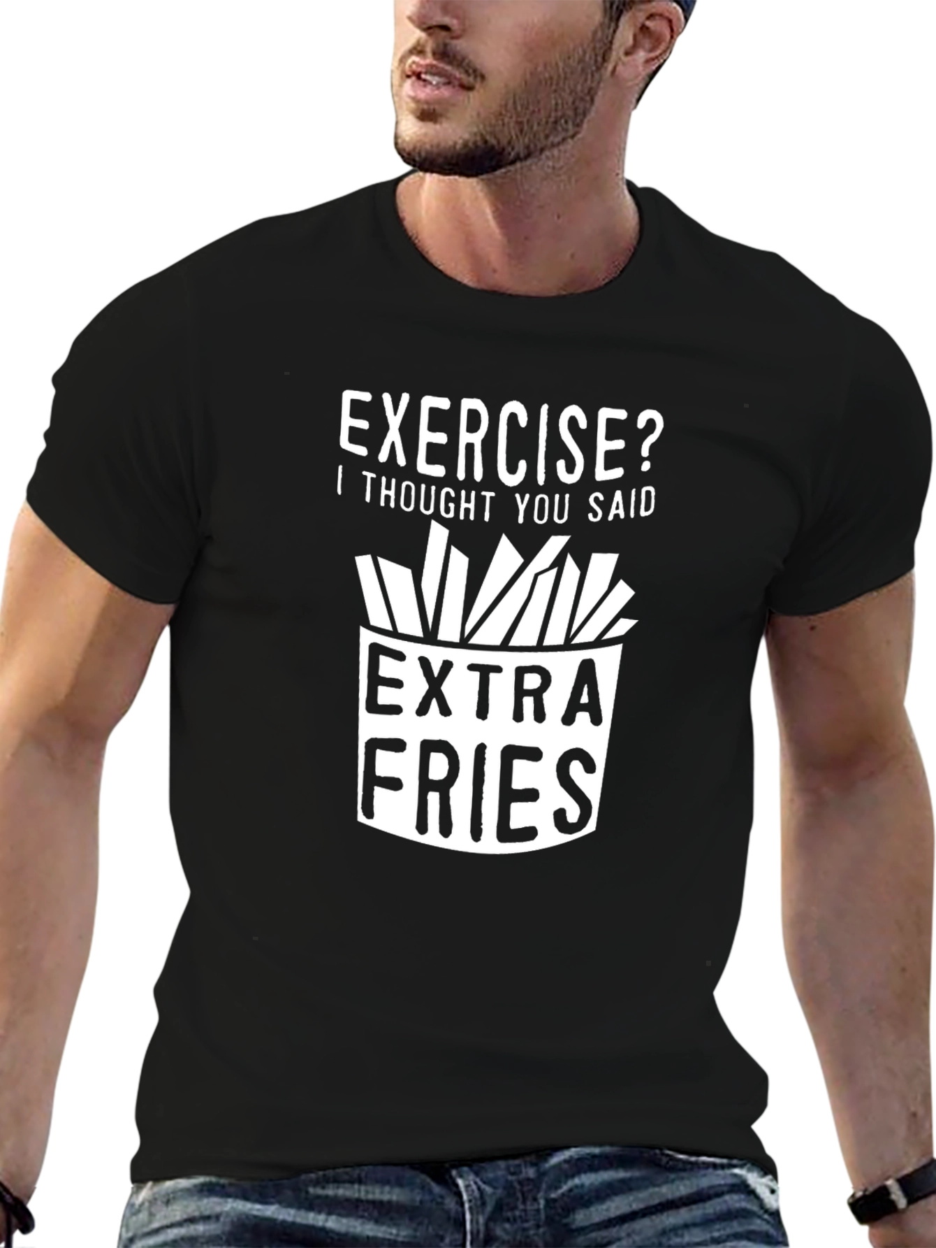 Exercise? Extra Fries Graphic Tee