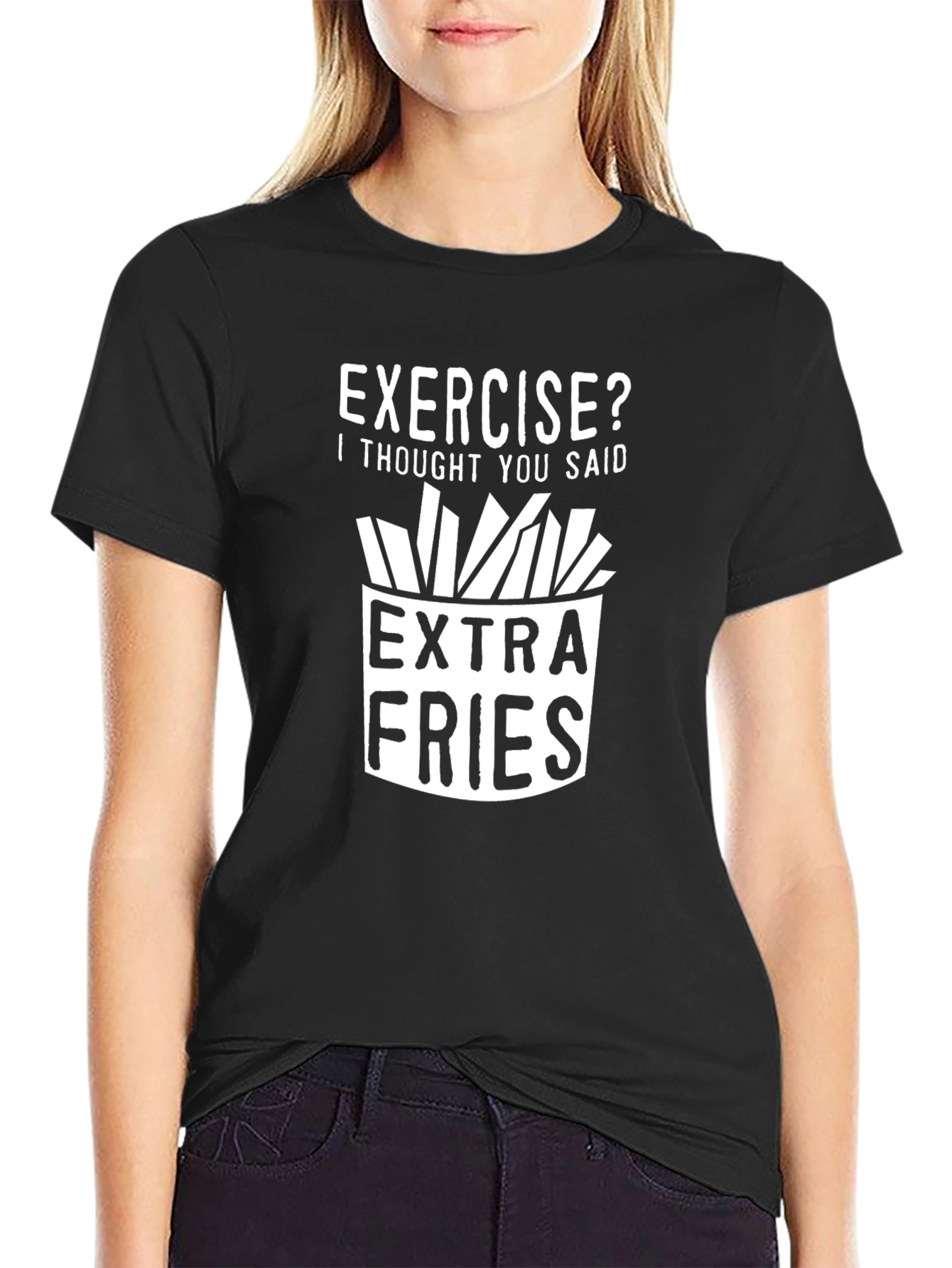 Exercise? Extra Fries Graphic Tee