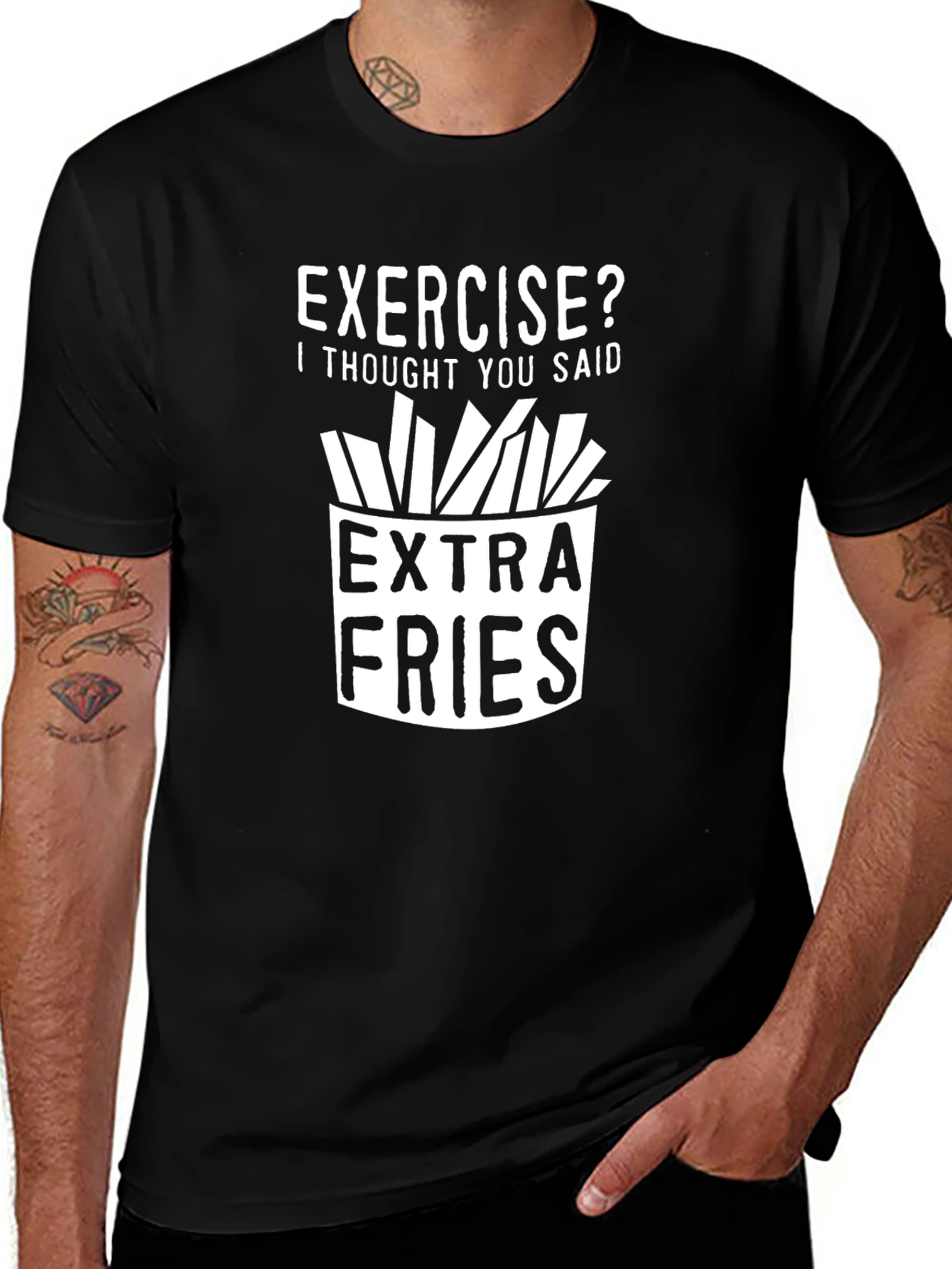 Exercise? Extra Fries Graphic Tee