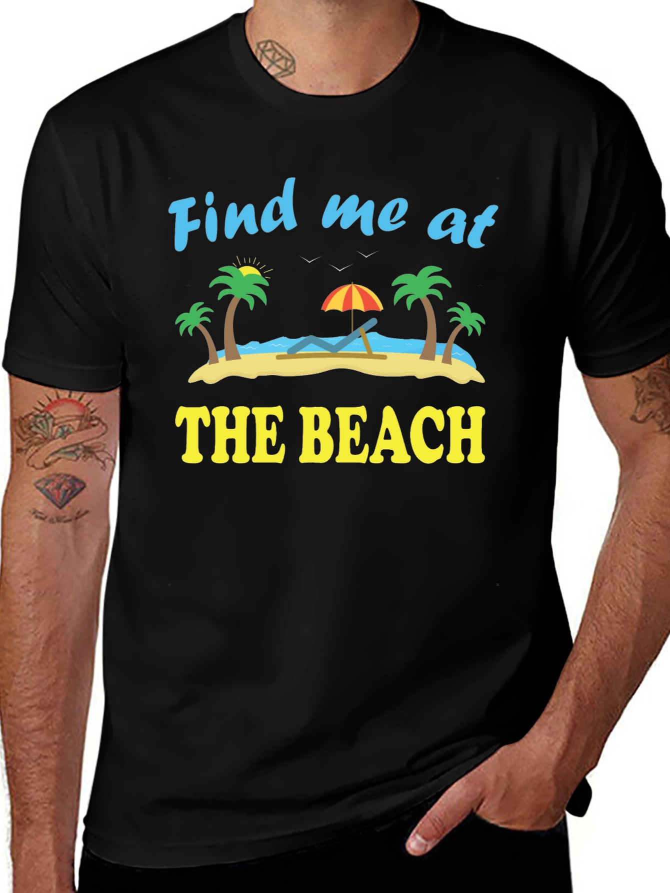 Find Me At The Beach Graphic T-Shirt