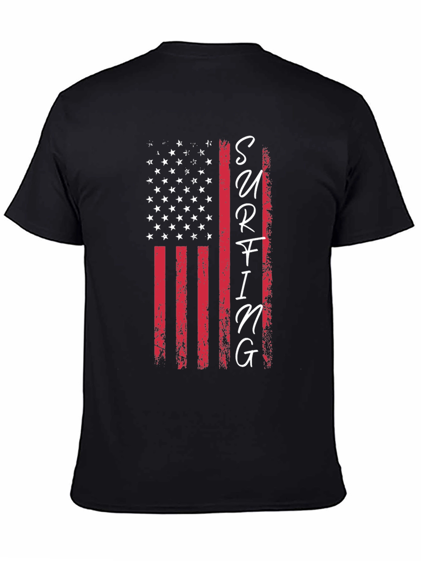 American Flag Surfing Graphic Tee