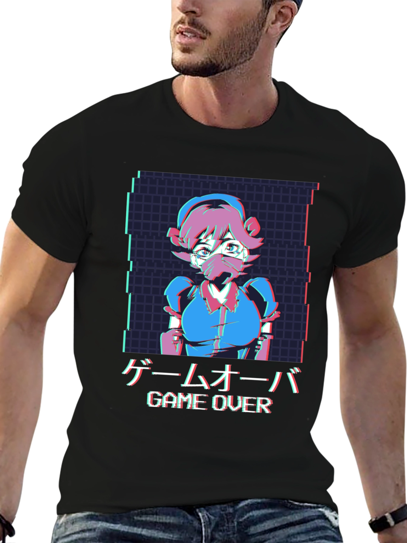 Game Over Anime Style Graphic Tee
