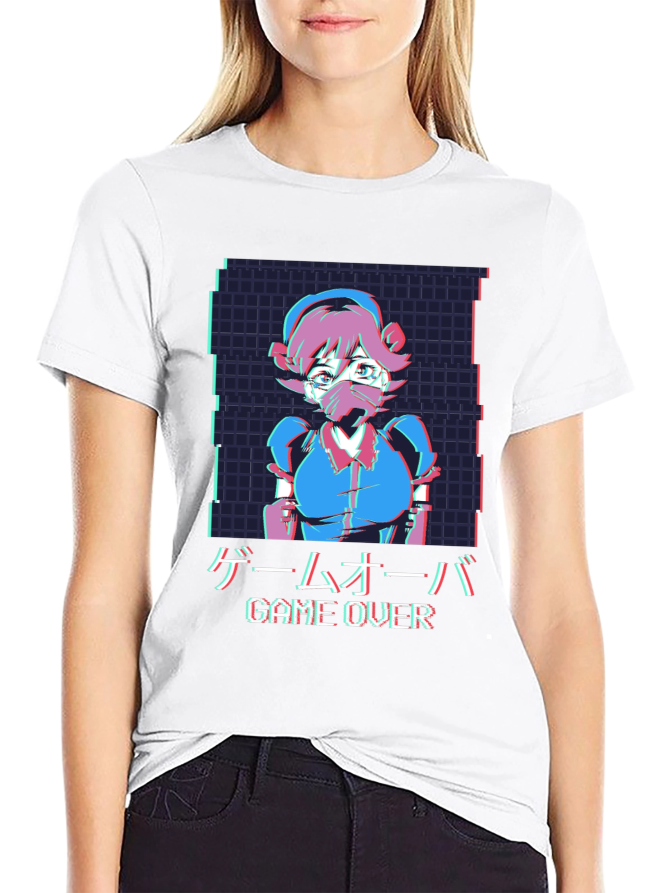 Game Over Anime Style Graphic Tee