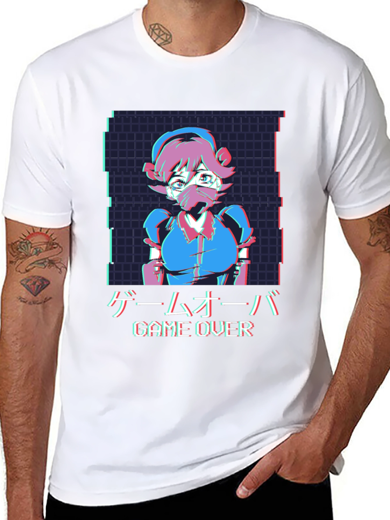 Game Over Anime Style Graphic Tee