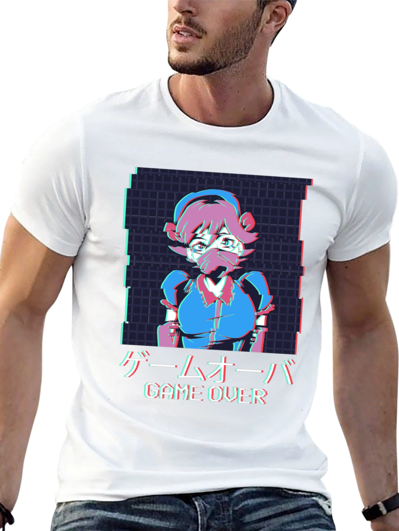Game Over Anime Style Graphic Tee