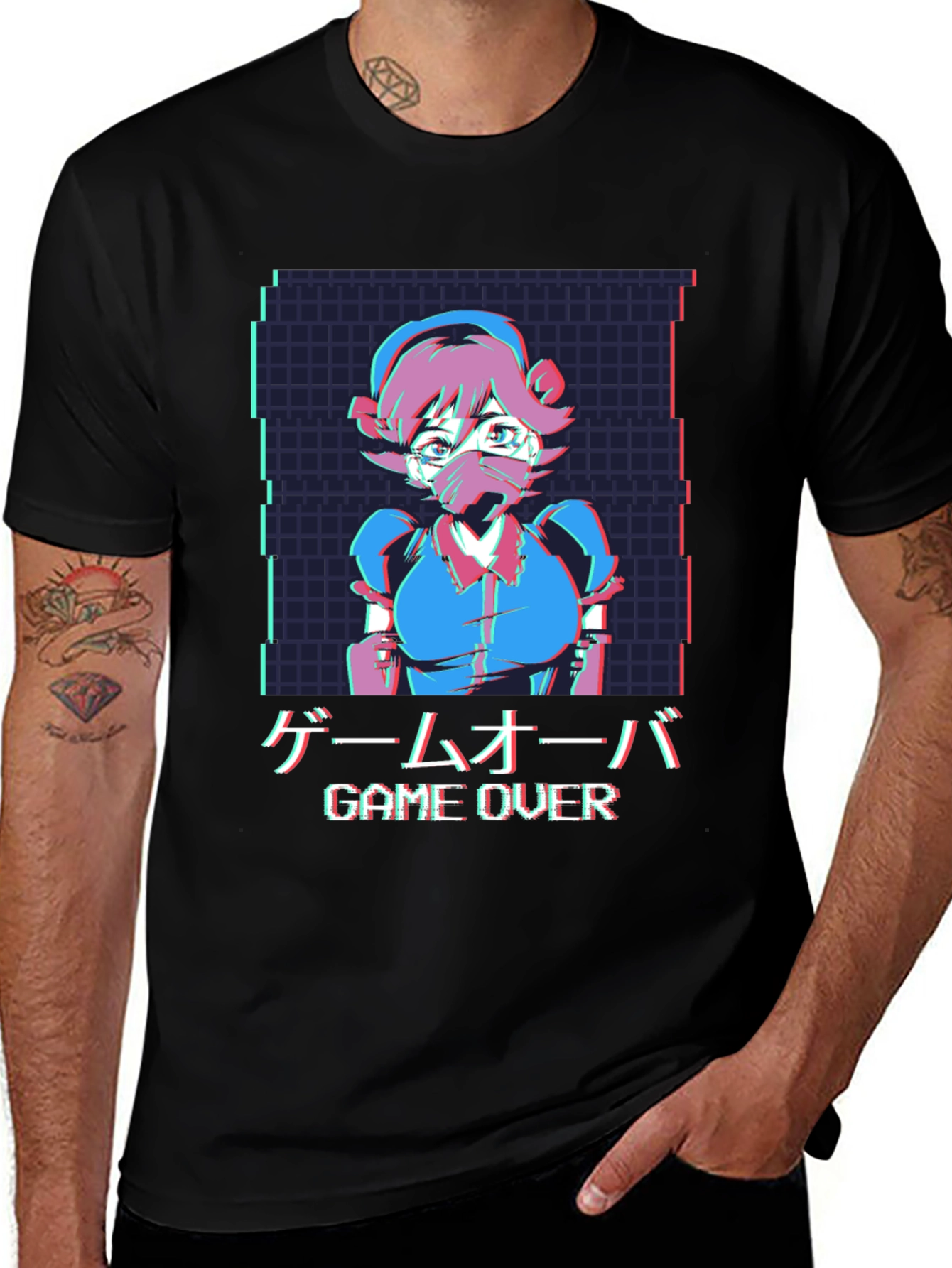 Game Over Anime Style Graphic Tee