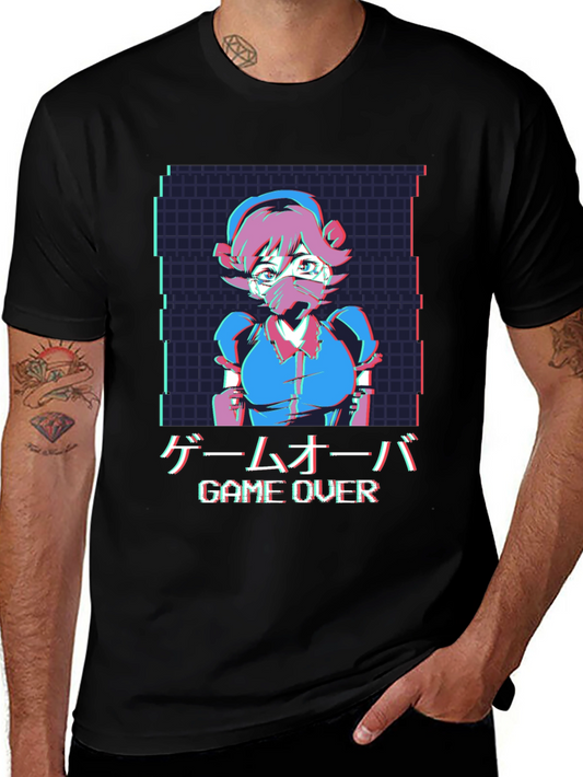 Game Over Anime Style Graphic Tee