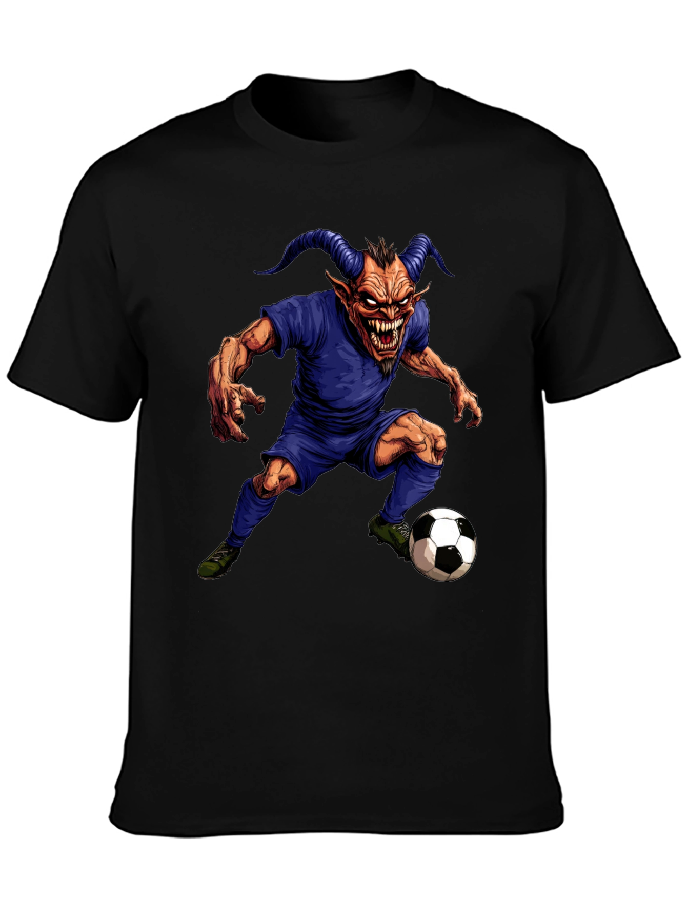 Devil Soccer Player Graphic T-Shirt
