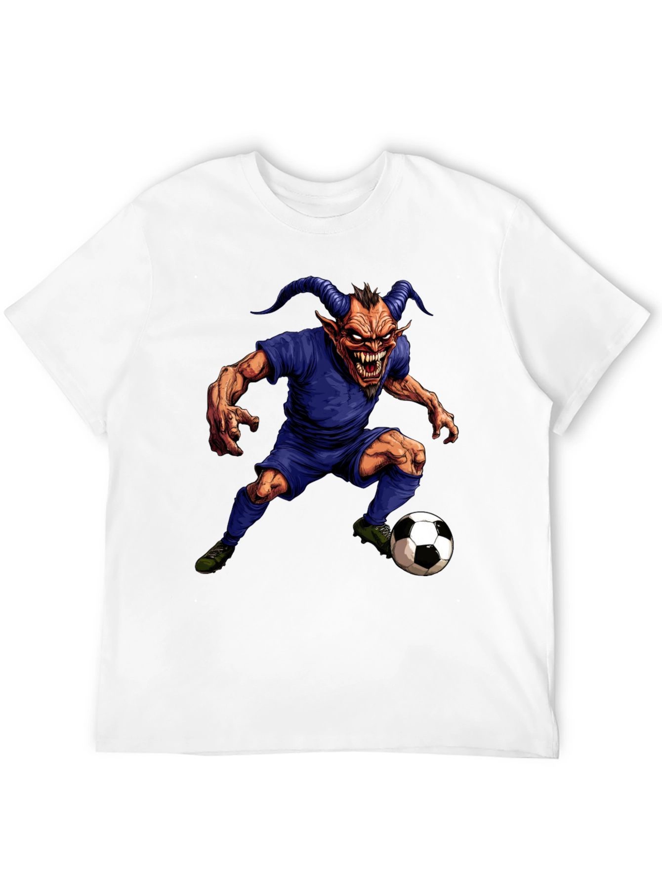 Devil Soccer Player Graphic T-Shirt