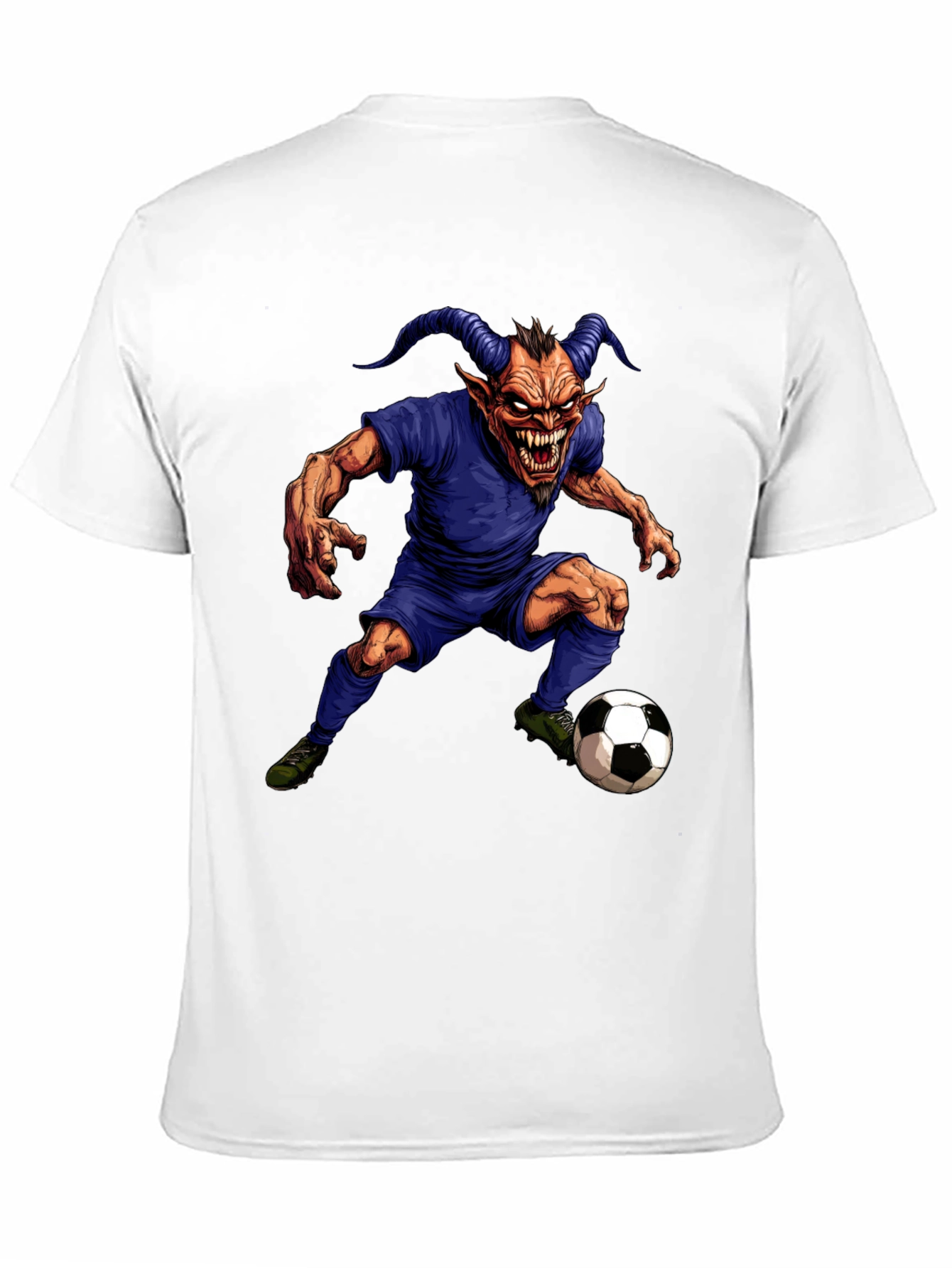 Devil Soccer Player Graphic T-Shirt