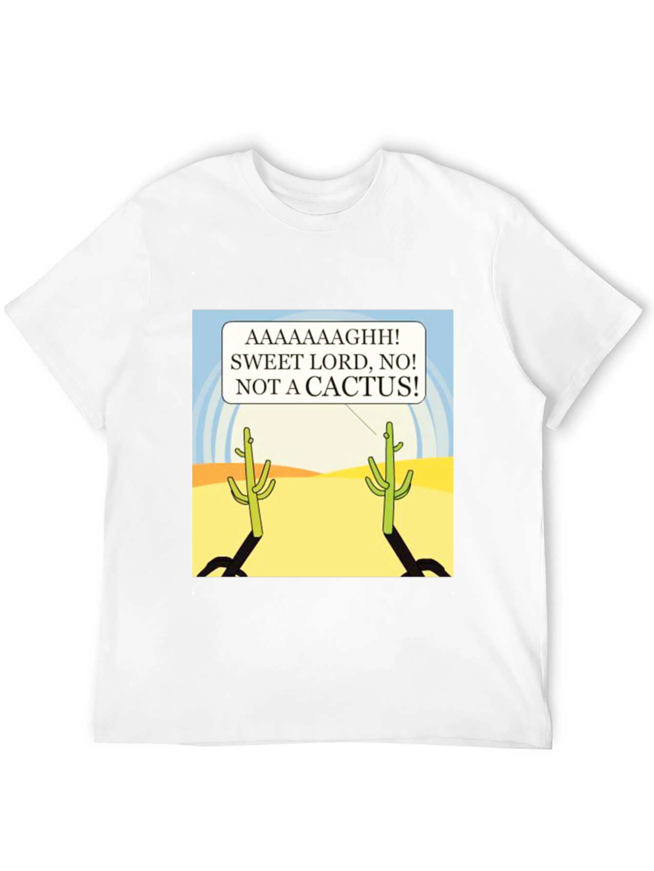 Funny Cactus T-Shirt - AAAAAAGHH!