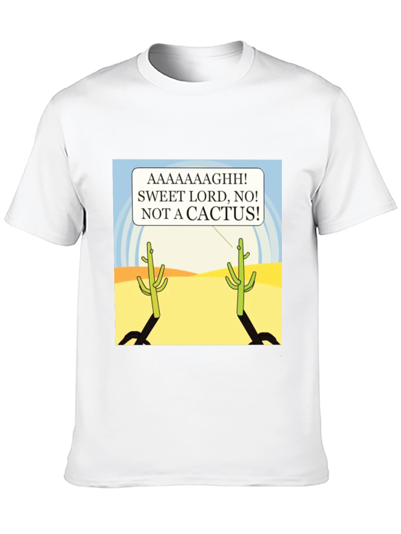 Funny Cactus T-Shirt - AAAAAAGHH!
