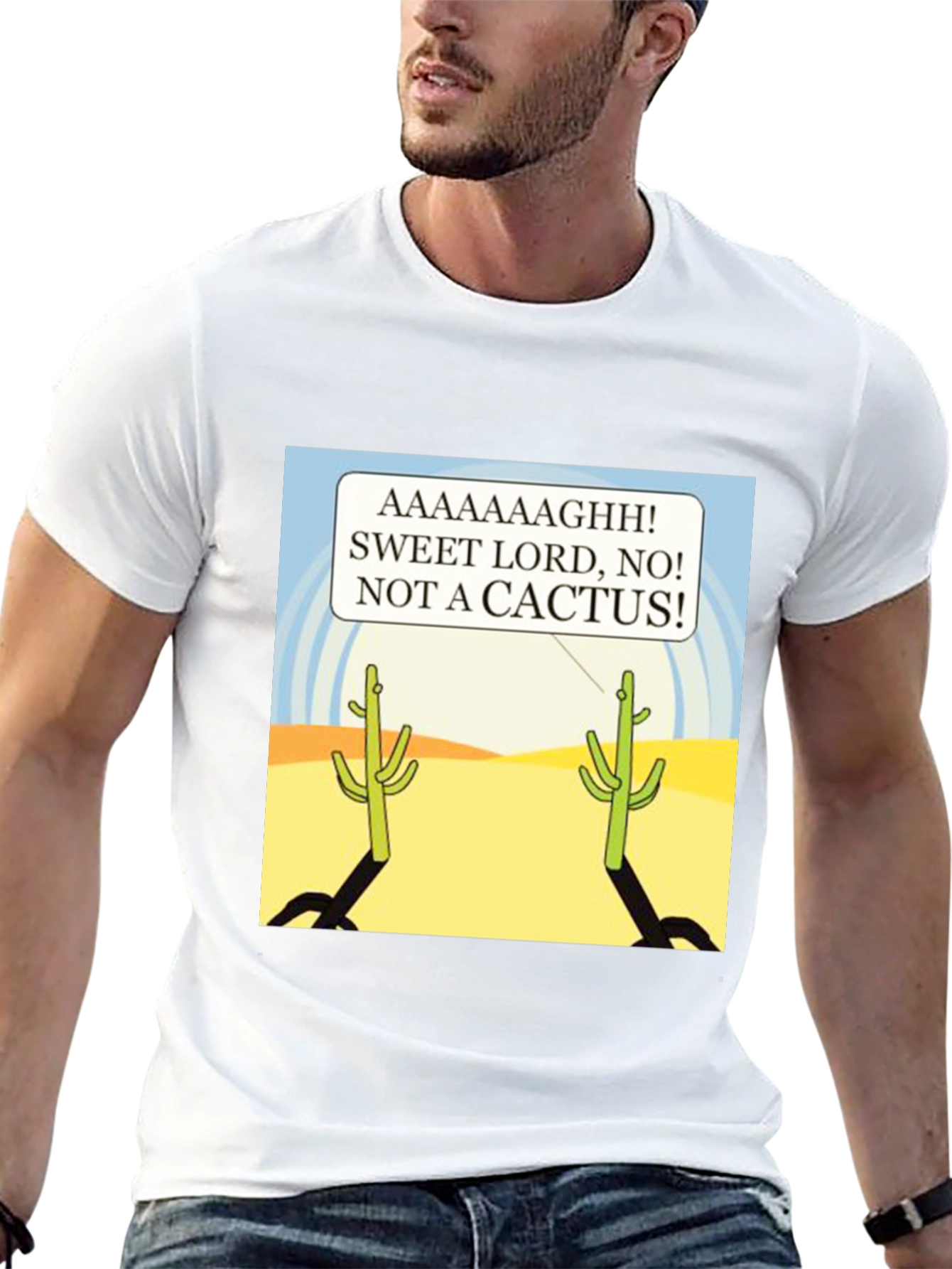 Funny Cactus T-Shirt - AAAAAAGHH!