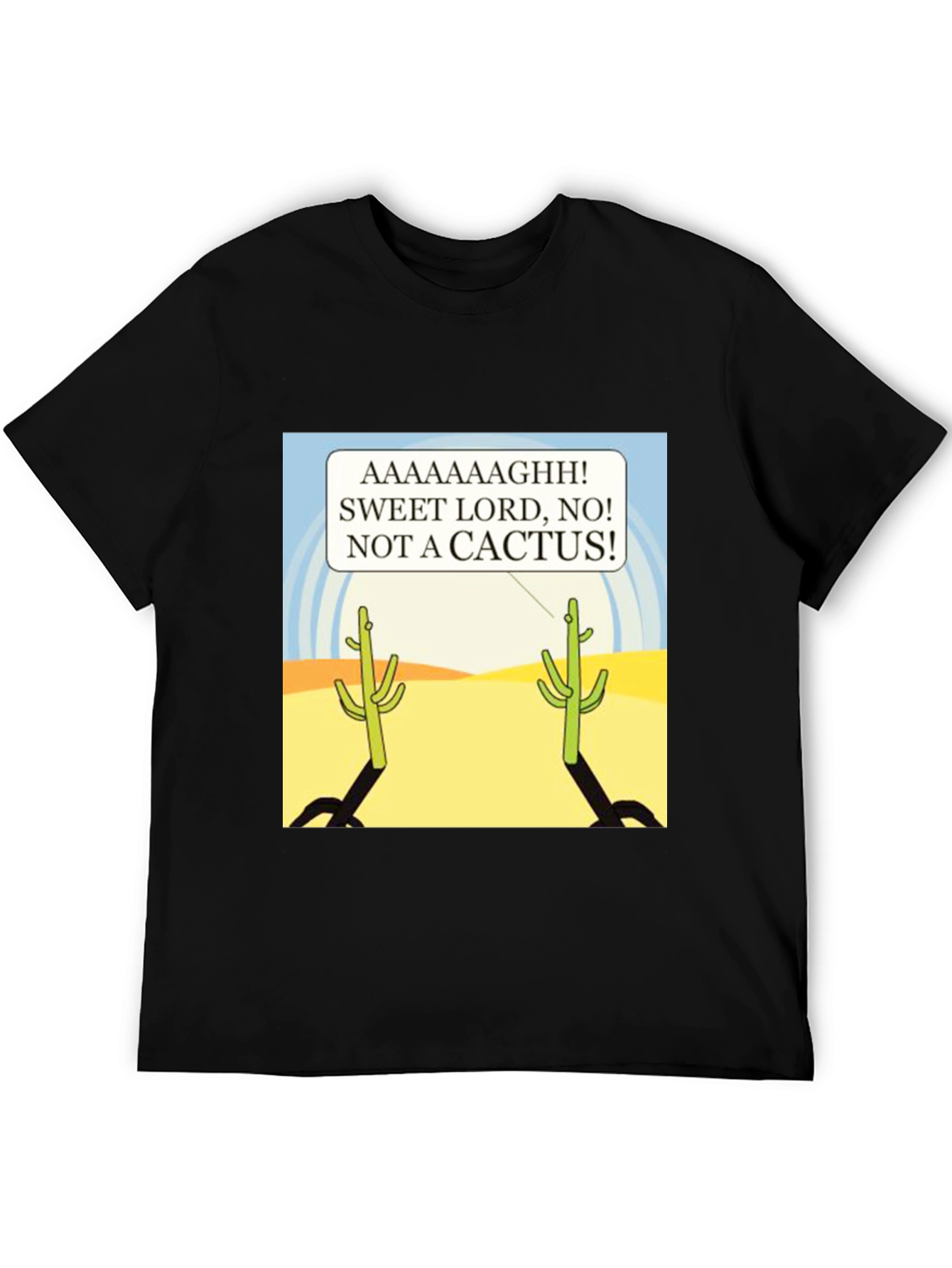 Funny Cactus T-Shirt - AAAAAAGHH!