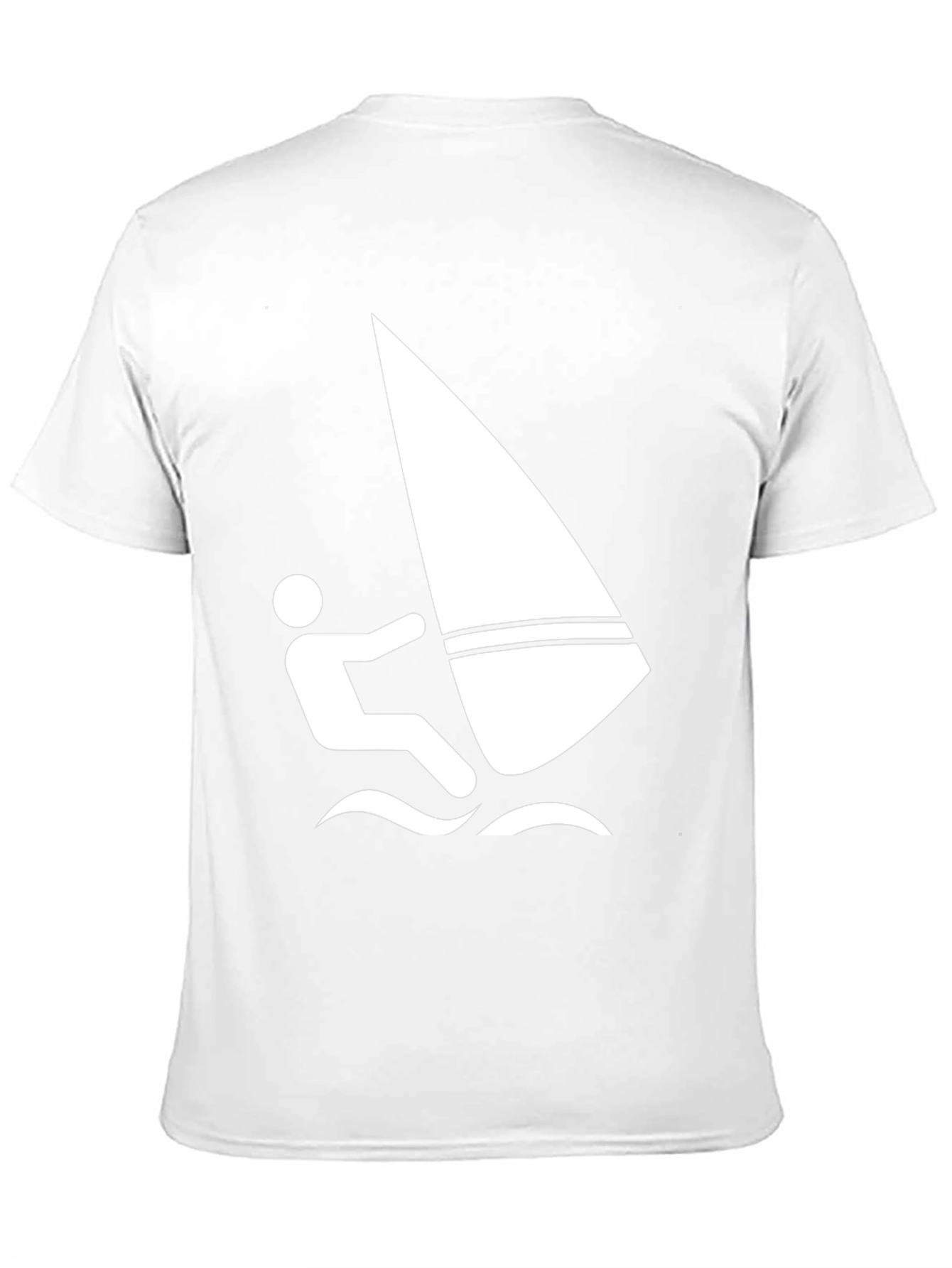 Windsurfing Graphic Tee - Black Cotton T-Shirt