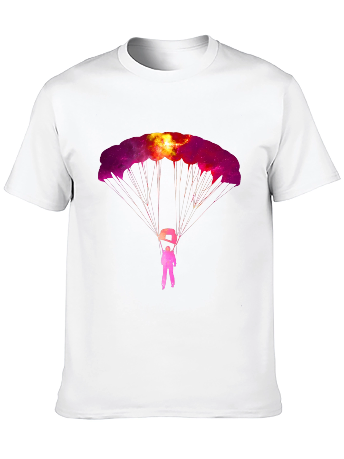 Skydiving Galaxy Graphic Tee - Black