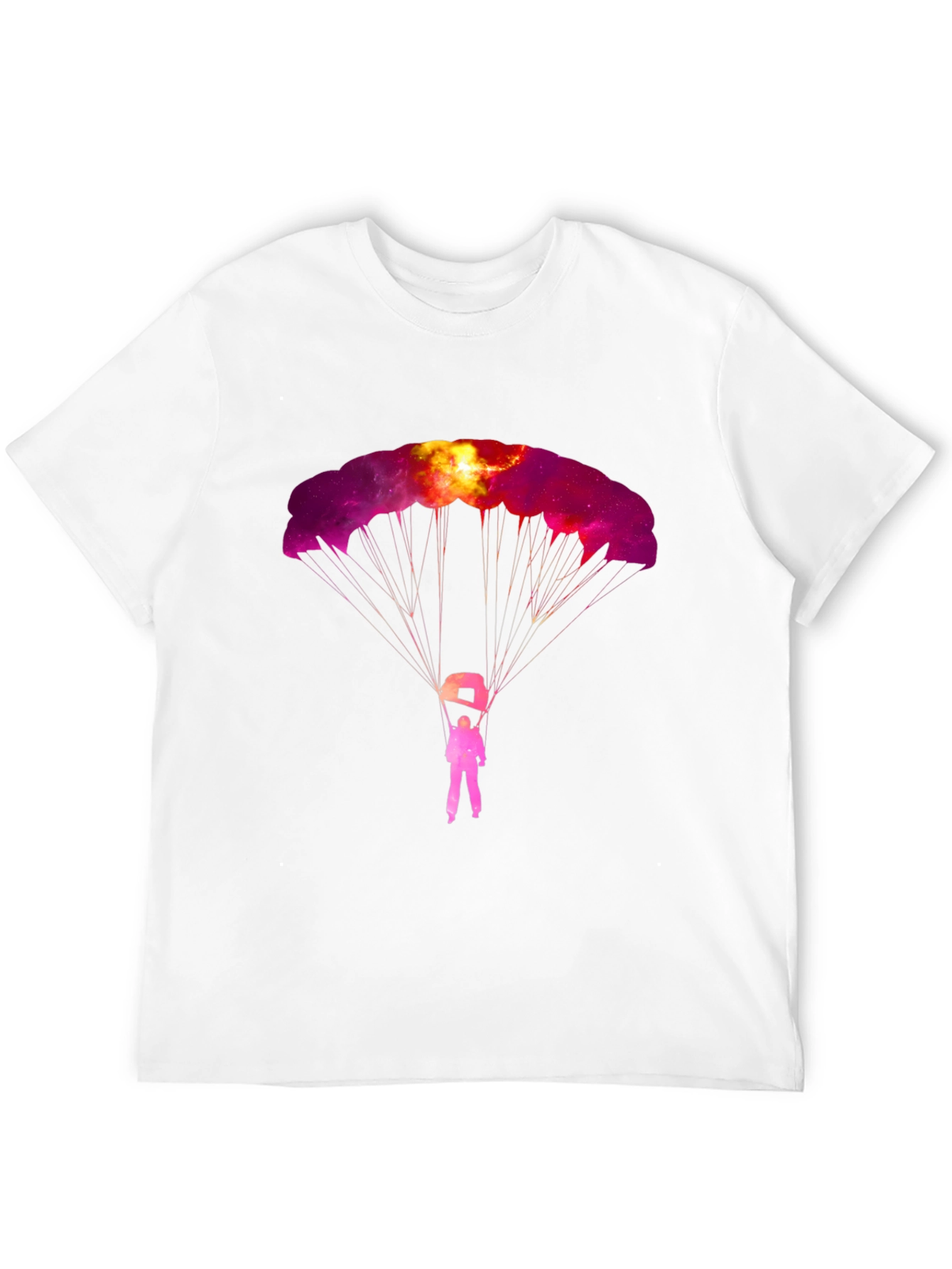 Skydiving Galaxy Graphic Tee - Black