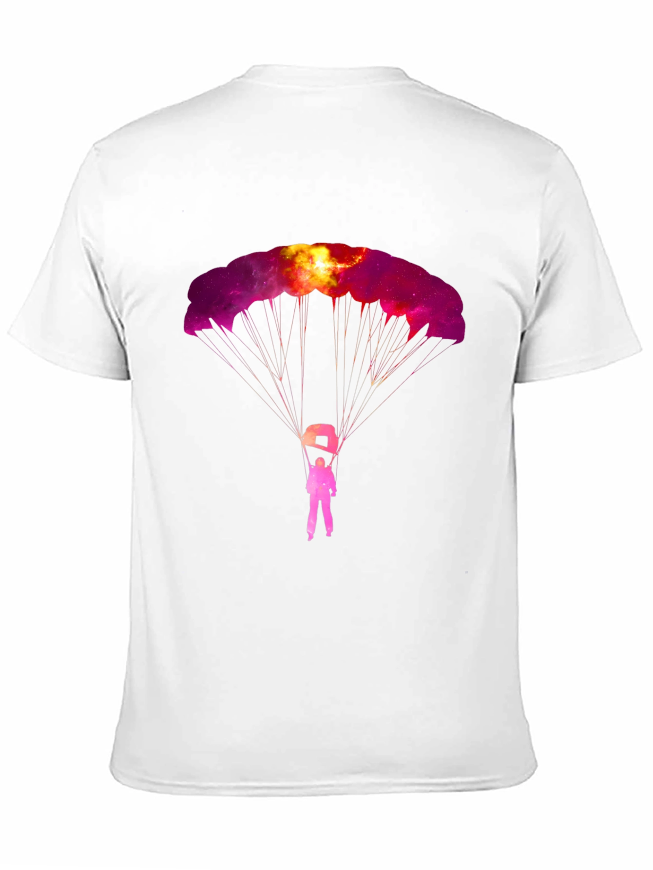 Skydiving Galaxy Graphic Tee - Black