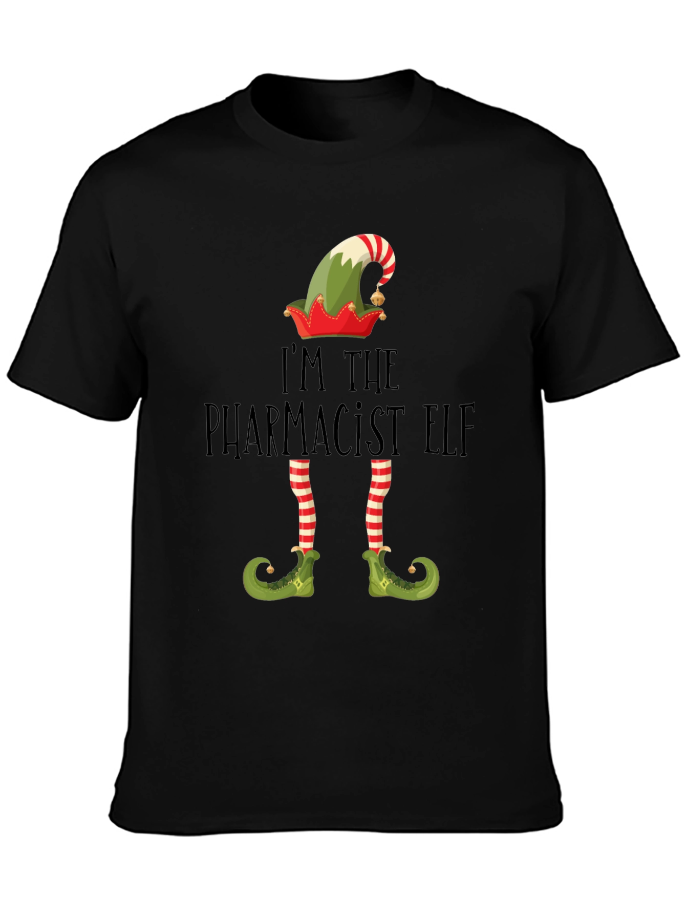 Pharmacist Elf Christmas T-Shirt - Festive Holiday Apparel