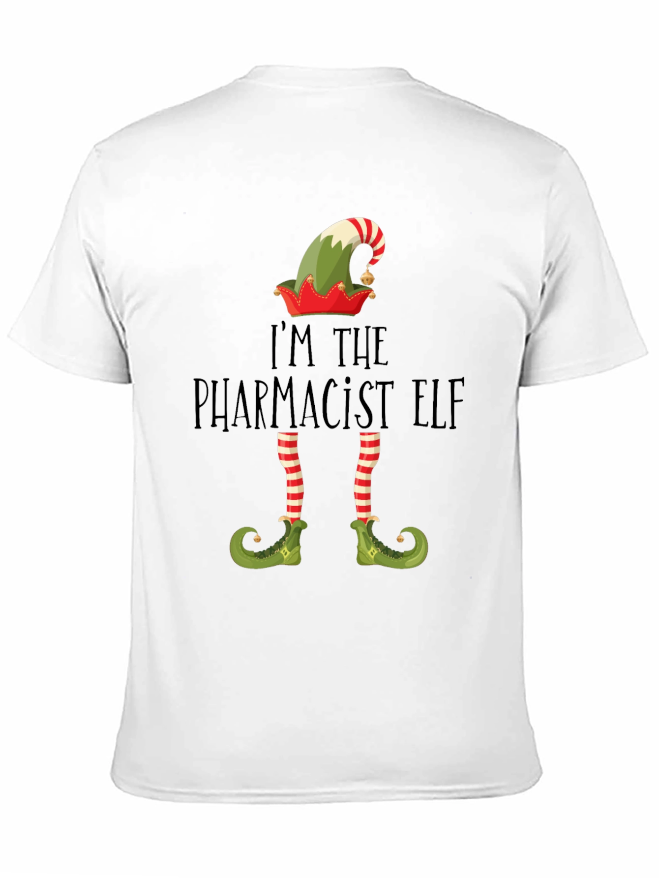 Pharmacist Elf Christmas T-Shirt - Festive Holiday Apparel